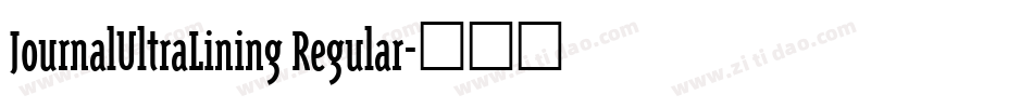 JournalUltraLining Regular字体转换